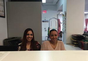 ActiveCare’s Front Desk Administrators Jasmine Abraham (L) and Annie Santos (R)